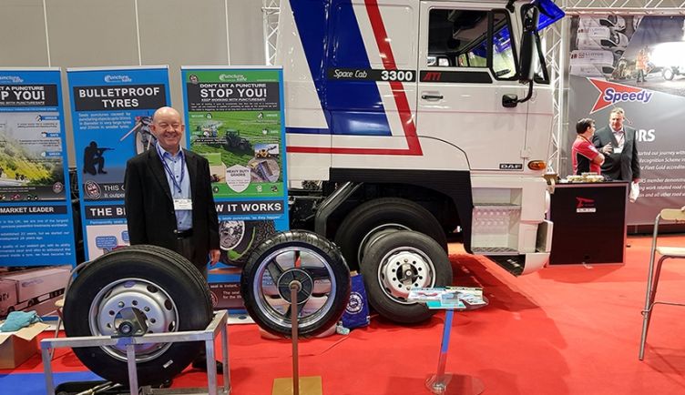 Puncturesafe exhibits alongside its distributors