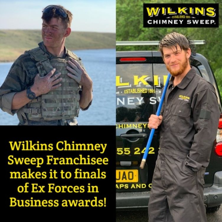 Wilkins Chimney Sweep franchisee in final of 2022 Scottish Ex-Forces in Business Awards
