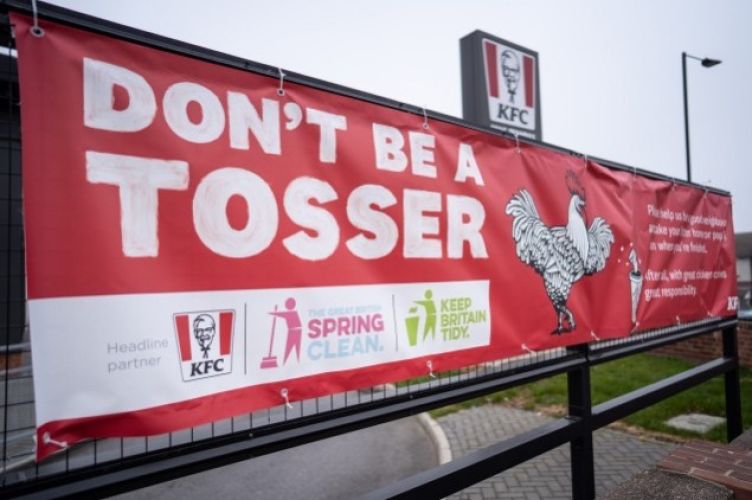 KFC tells fans #DontBeATosser